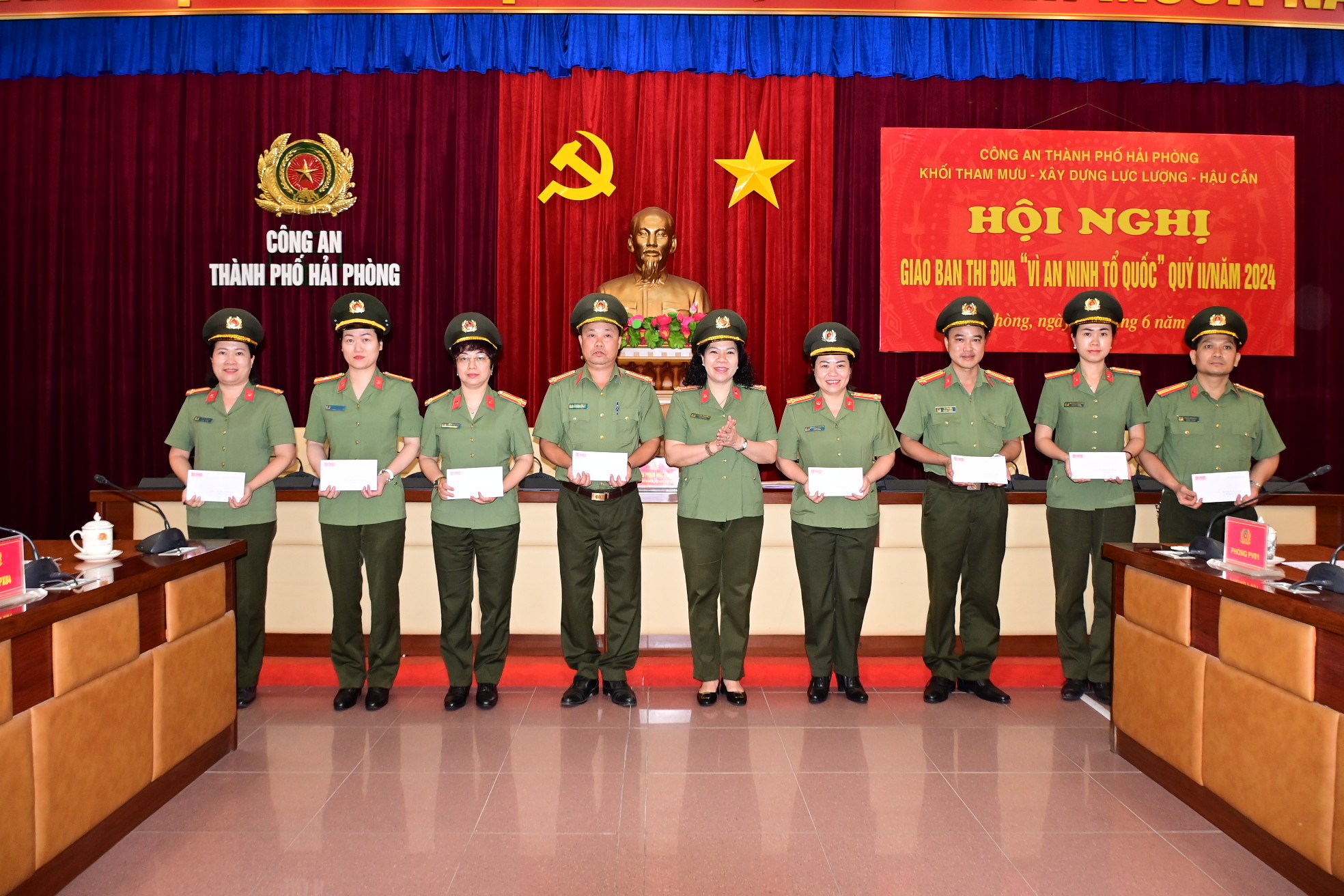 Khối Tham mưu – Xây dựng lực lượng – Hậu cần CATP:  Giao ban thi đua “Vì ANTQ” quý 2 năm 2024